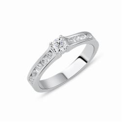 Lillian Vassago Zlatý prsten RMD1016/3 Barva zlata: Bílá, Druh kamene: Zirkon