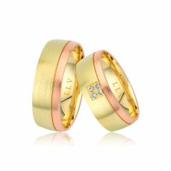 Lillian Vassago Snubní prsteny AMG1055 Barva zlata: Žlutá, Druh kamene: Brilianty