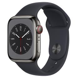 Apple Apple Watch Series 8 Gps + Cellular 41mm Graphite Steel, Midnight Sport