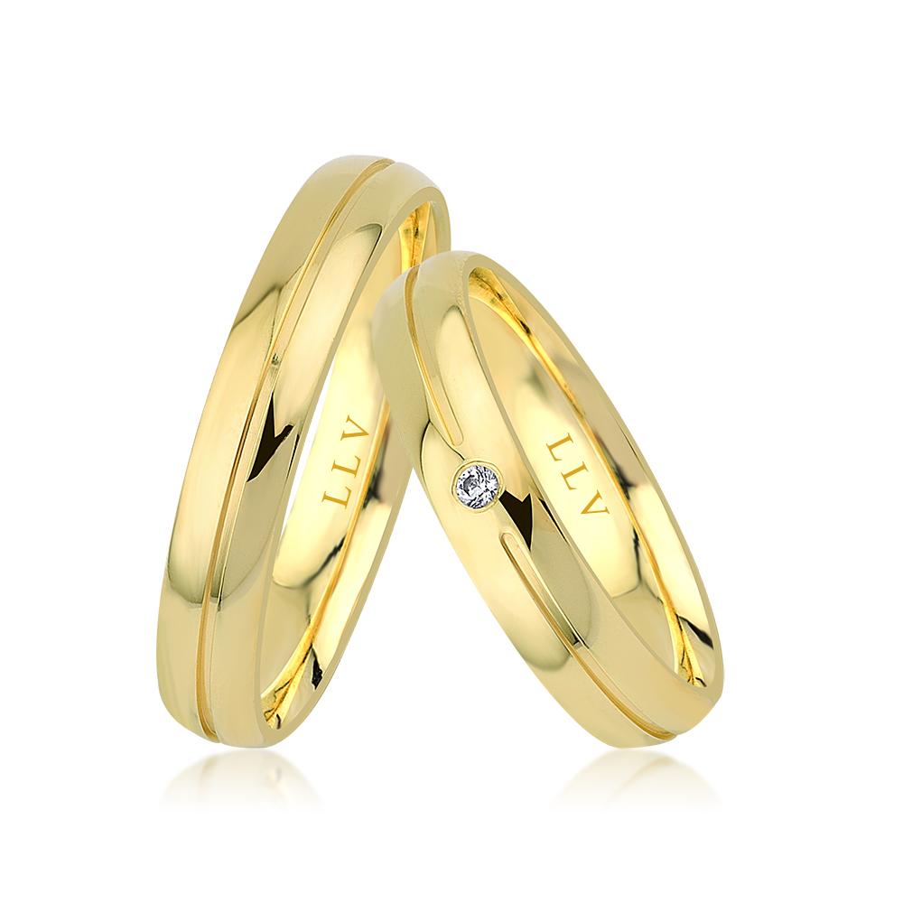 Lillian Vassago Snubní prsteny AMG1044 Barva zlata: Žlutá, Druh kamene: Brilianty image 1