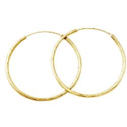 Beneto Luxusní Pozlacené Náušnice Kruhy Ze Stříbra Aguc1240/N-gold 4,5 Cm