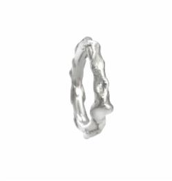 Klára Bílá Jewellery Unisex Stříbrný Prsten Aqua Úzký Lesk 41 (13,0mm)