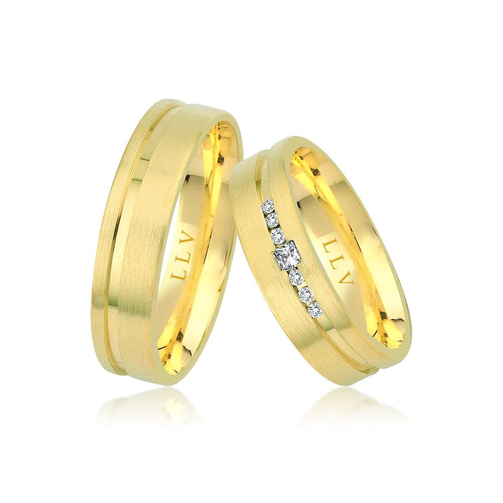 Lillian Vassago Snubní prsteny AMG1003 Barva zlata: Žlutá, Druh kamene: Brilianty image 1