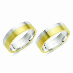 Lillian Vassago Snubní prsteny F1826C Barva zlata: Z-B kombinovaná - žlutá/bílá