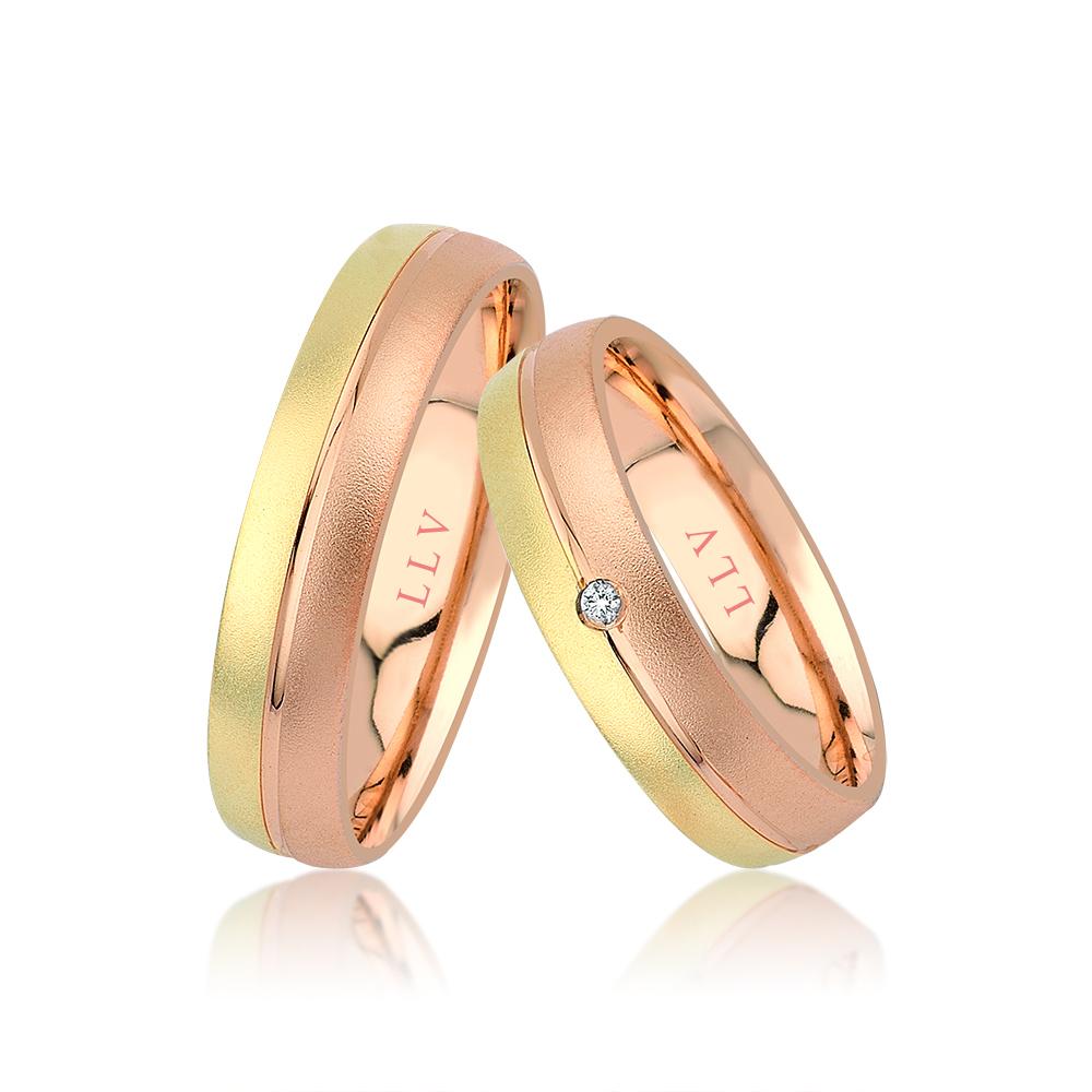 Lillian Vassago Snubní prsteny AMG1007 Barva zlata: Z-R kombinovaná - žlutá/růžová, Druh kamene: Brilianty image 1