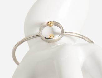 Klára Bílá Jewellery Dámský Stříbrný Minimalistický Náramek Golden Se Zlatem Xxs (14-16cm)
