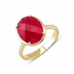 Lillian Vassago Zlatý prsten s karneolem  LLV22-GR040Y