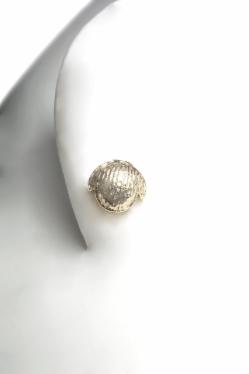 Klára Bílá Jewellery Dámské Zlaté Náušnice Pecky Scarabaeus Stříbro 925/1000