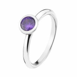 Stříbrný prsten Hot Diamonds Emozioni Scintilla Violet Spirituality ER021/N o 54 b