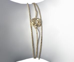 Klára Bílá Jewellery Dámský Zlatý Náramek Cookie Xxs (14-16cm)