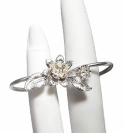 Klára Bílá Jewellery Stříbrný Dámský Prsten Sakura Na Dva Prsty 41 (13,0mm)