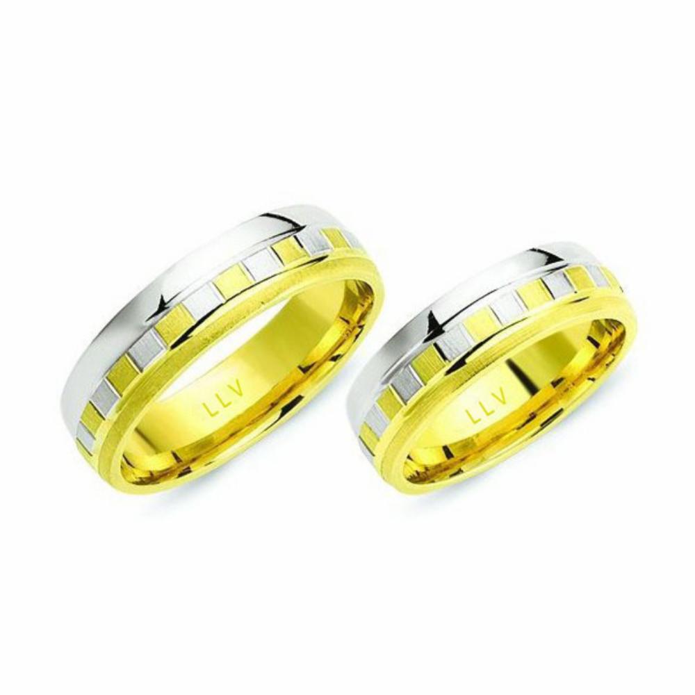 Lillian Vassago Snubní prsteny B156 Barva zlata: Z-B kombinovaná - žlutá/bílá image 1