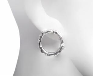 Klára Bílá Jewellery Dámské Náušnice Aqua Kruhy Stříbro 925/1000