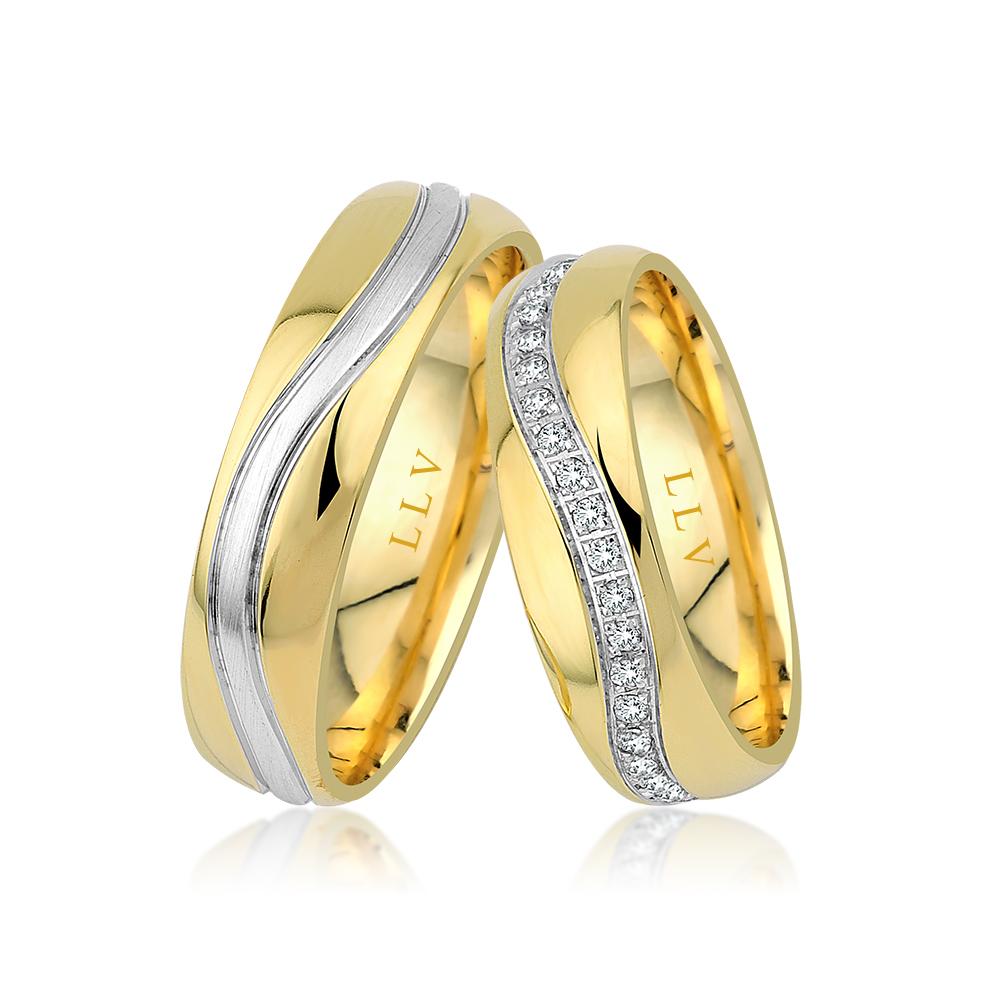 Lillian Vassago Snubní prsteny AMG1049 Barva zlata: Žlutá, Druh kamene: Brilianty image 1