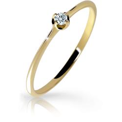 Cutie Diamonds Jemný Prsten Ze Žlutého Zlata S Briliantem Dz6729-2931-00-X-1 48 Mm