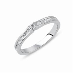 Lillian Vassago Zlatý prsten RMD1016/1 Barva zlata: Bílá, Druh kamene: Zirkon