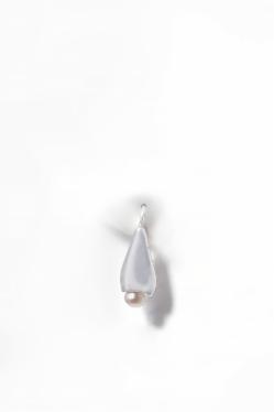 Klára Bílá Jewellery Dámské Visací Náušnice Delf S Perlou Stříbro 925/1000, Barva Perly: Bílá