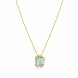 Lillian Vassago Zlatý náhrdelník s modrým topazem LLV22-GN035YBT