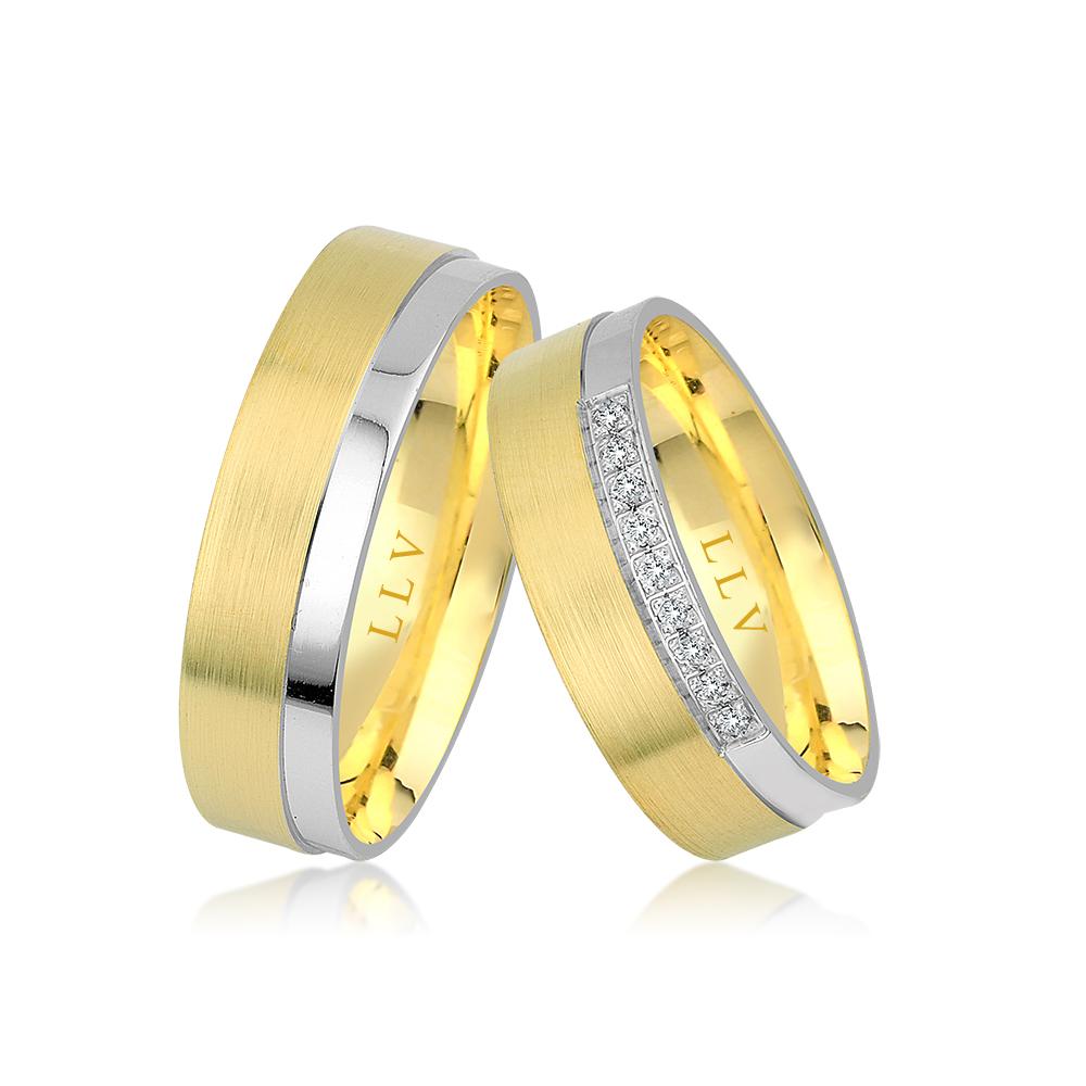 Lillian Vassago Snubní prsteny AMG1029 Barva zlata: Z-B kombinovaná - žlutá/bílá, Druh kamene: Brilianty image 1