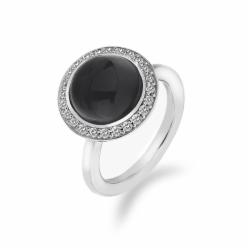 Stříbrný prsten Hot Diamonds Emozioni Laghetto Black ER013/L o 51 b
