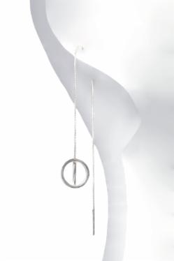 Klára Bílá Jewellery Dámské Visací Minimalistické Náušnice Simple Řetízkové Stříbro 925/1000