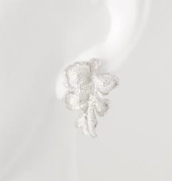 Klára Bílá Jewellery Dámské Náušnice Pecky S Listy Náušnice Leaf Krátké Stříbro 925/1000