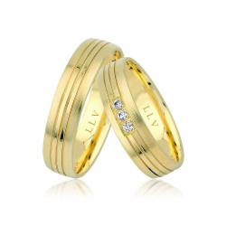 Lillian Vassago Snubní prsteny AMG1037 Barva zlata: Růžová, Druh kamene: Brilianty