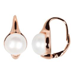 Jwl Luxury Pearls Bronzové Náušnice S Pravými Perlami Jl0533