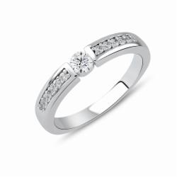 Lillian Vassago Zlatý prsten RMD1008/3 Barva zlata: Bílá, Druh kamene: Zirkon