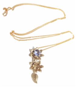 Klára Bílá Jewellery Dámský Zlatý Náhrdelník Sakura S Tanzanitem 40-45cm