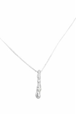Klára Bílá Jewellery Dámský Minimalistický Náhrdelník Aqua 40-45cm, Stříbro 925/1000