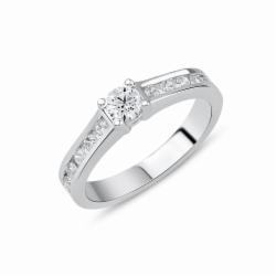 Lillian Vassago Zlatý prsten RMD1016/4 Barva zlata: Bílá, Druh kamene: Zirkon