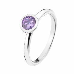 Stříbrný prsten Hot Diamonds Emozioni Scintilla Lavender Calmness ER020/K o 50 b