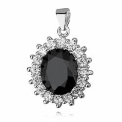 Olivie Stříbrný Přívěsek Black Zirconia 3931