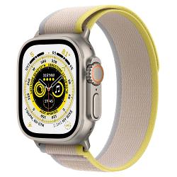 Apple Apple Watch Ultra Cellular 49mm Titan, Yellow/Beige Trail Loop, S/M