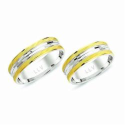 Lillian Vassago Snubní prsteny F1376E Barva zlata: Z-B kombinovaná - žlutá/bílá