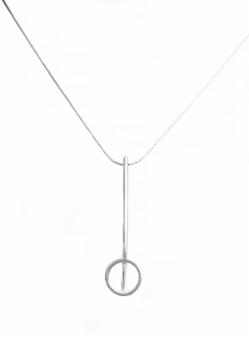Klára Bílá Jewellery Dámský Stříbrný Náhrdelník Simple Delší 40-45cm