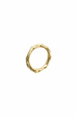 Klára Bílá Jewellery Unisex Zlatý Prsten Aqua Úzký Lesk 41 (13,0mm)