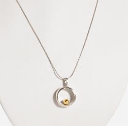 Klára Bílá Jewellery Dámský Stříbrný Minimalistický Náhrdelník Golden Se Zlatem 40-45cm