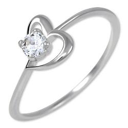Brilio Silver Stříbrný Zásnubní Prsten S Krystalem Srdce 426 001 00535 04 50 Mm