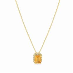 Lillian Vassago Zlatý náhrdelník s citrínem LLV22-GN035YC
