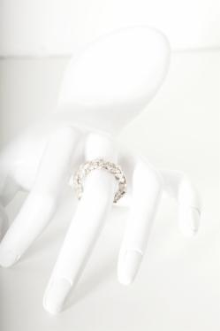 Klára Bílá Jewellery Unisex Stříbrný Měsíční Prsten 41 (13,0mm)