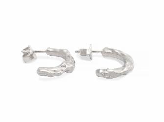 Klára Bílá Jewellery Dámské Náušnice Aqua Půlkruhy Stříbro 925/1000
