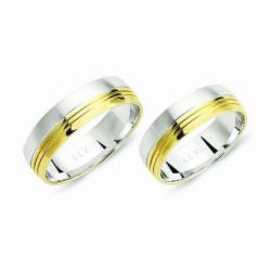 Lillian Vassago Snubní prsteny F1989E Barva zlata: Z-B kombinovaná - žlutá/bílá
