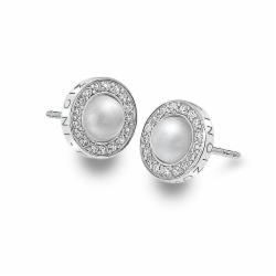 Stříbrné náušnice Hot Diamonds Emozioni Giove Pearl DE460