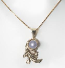 Klára Bílá Jewellery Dámský Zlatý Náhrdelník Barok S Perlou 40-45cm, Barva Perly: Bílá