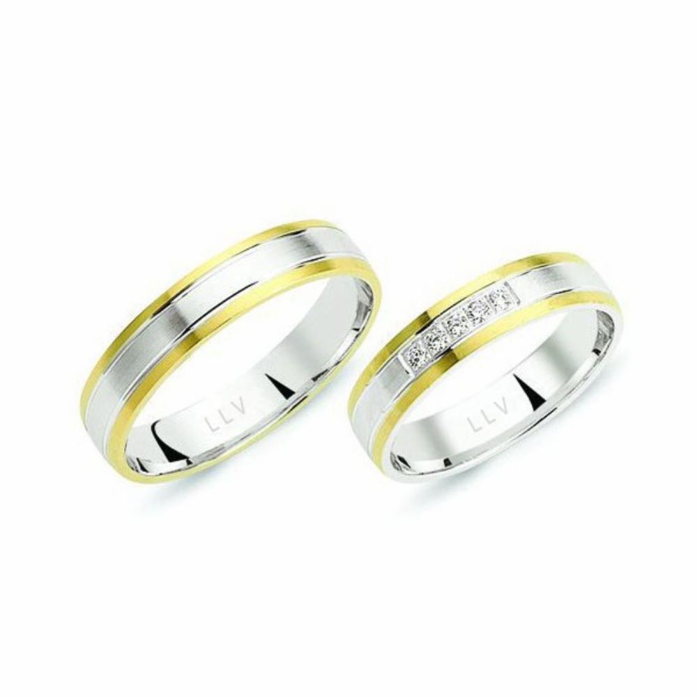 Lillian Vassago Snubní prsteny F1519C Barva zlata: Z-B kombinovaná - žlutá/bílá, Druh kamene: Zirkony image 1