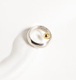 Klára Bílá Jewellery Dámské Stříbrné Minimalistické Náušnice Pecky Golden Se Zlatem