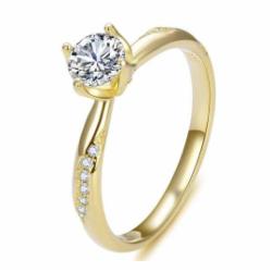 Olivie Stříbrný Zásnubní Prsten Magic Gold 7168 Velikost Prstenů: 6 (Eu: 51-53)