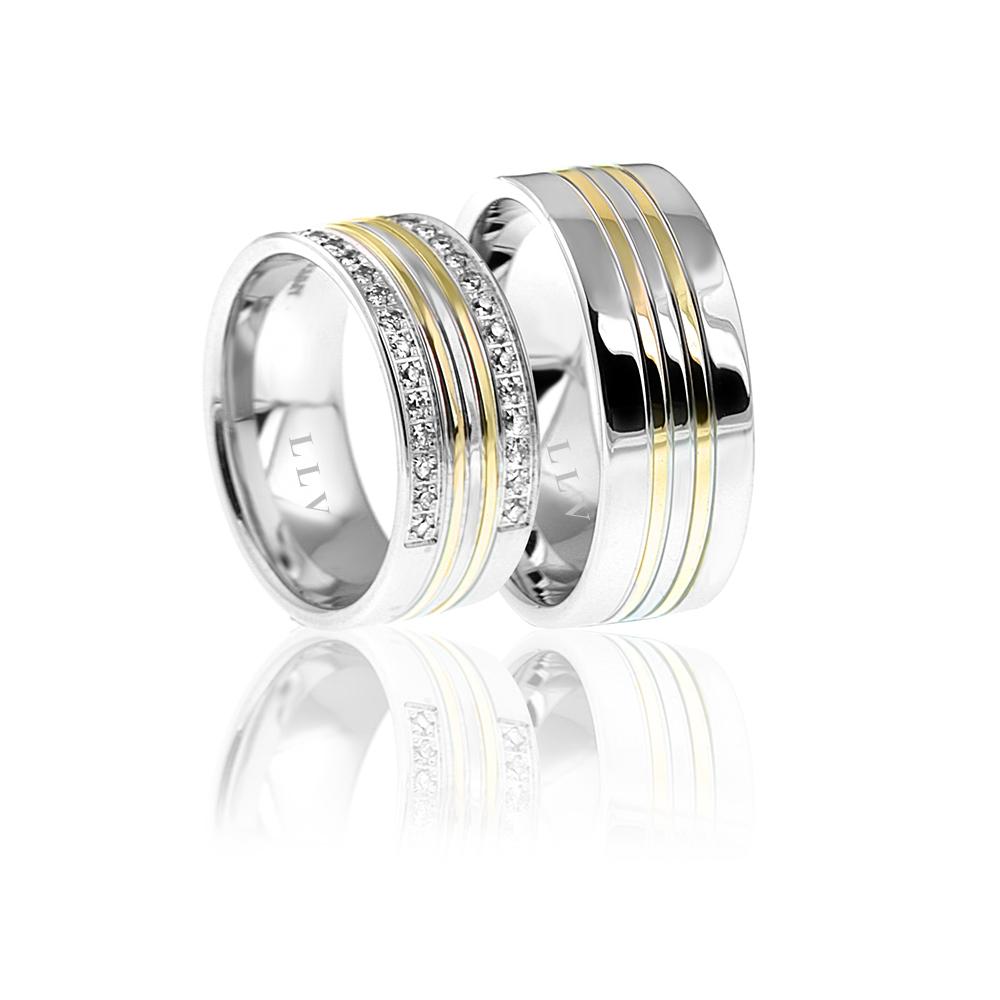 Lillian Vassago Snubní prsteny HV-035 Barva zlata: Z-B kombinovaná - žlutá/bílá image 1